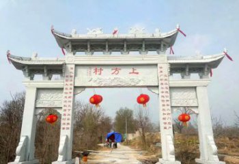 聊城金色独角兽石雕牌坊