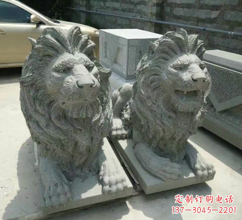 聊城卧式狮子石雕