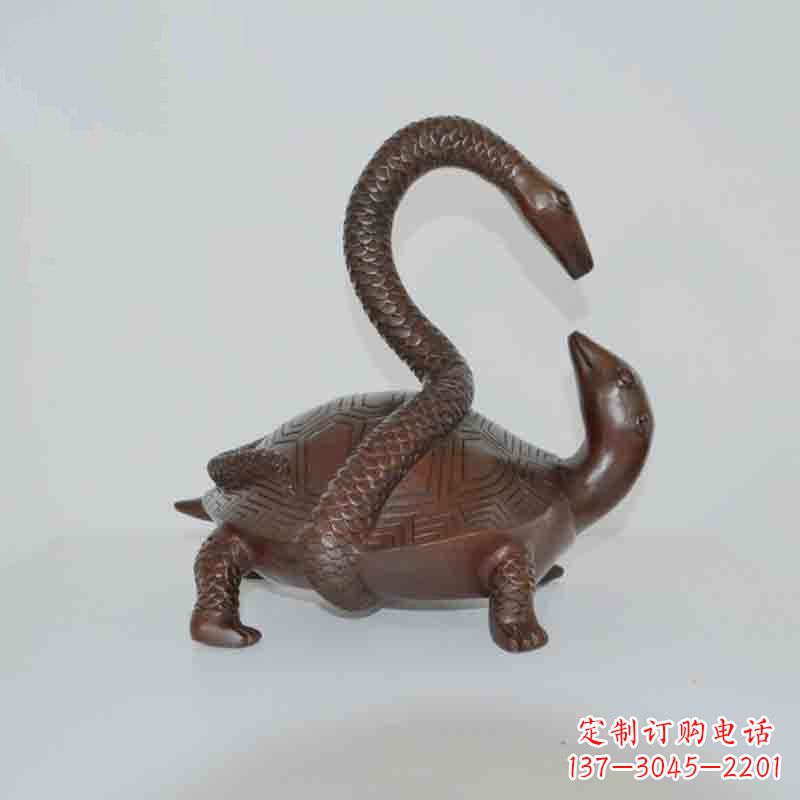 聊城乌龟背蛇龟蛇铜雕