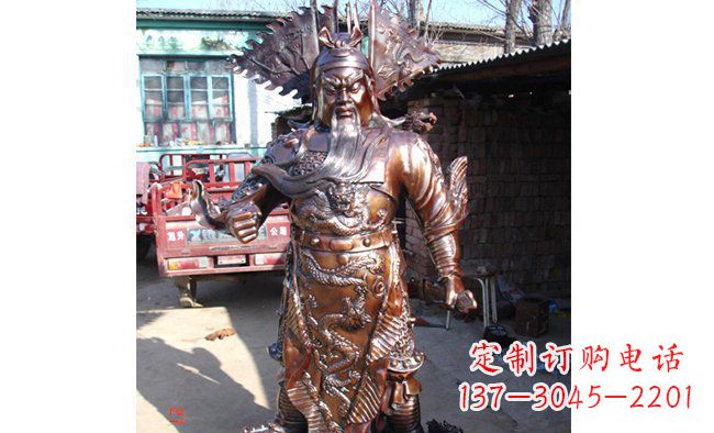 聊城武财神持刀关公铜雕 (3)