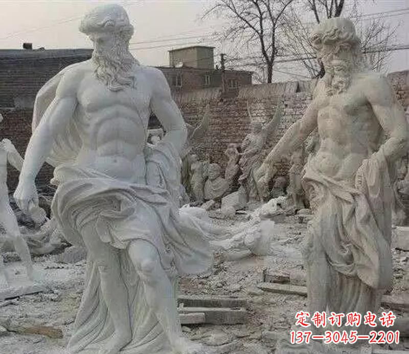 聊城西方阿基米德人物石雕
