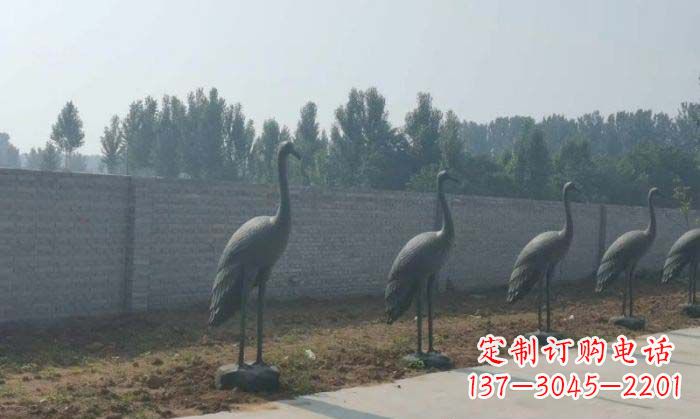 聊城仙鹤抽象铜雕 (2)