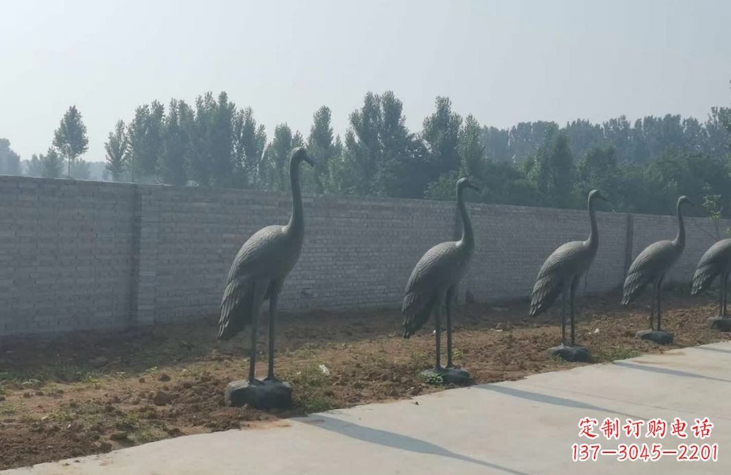 聊城仙鹤抽象铜雕