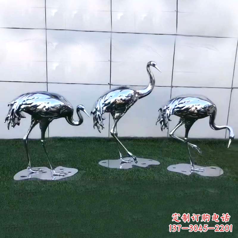 聊城仙鹤镜面不锈钢雕塑