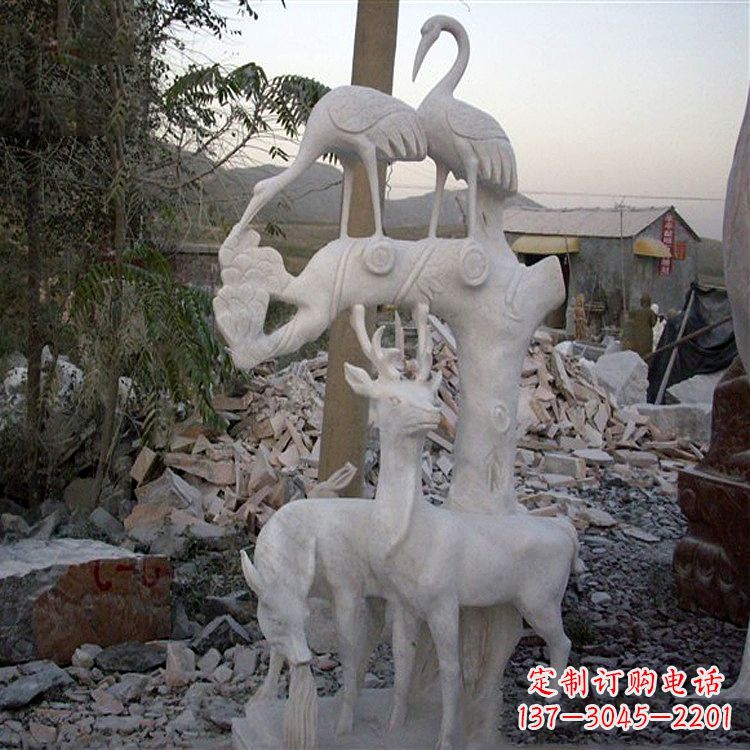 聊城仙鹤石雕景观摆件