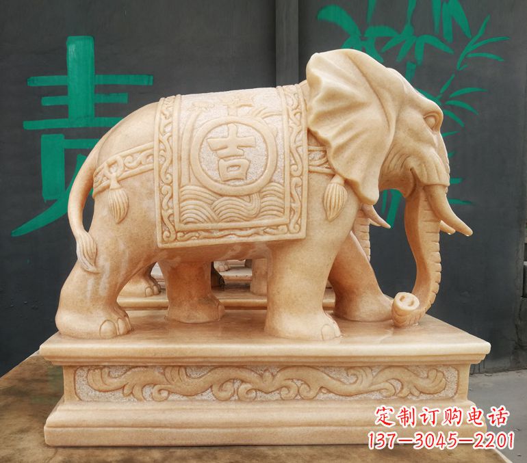 聊城现代石雕大象雕像