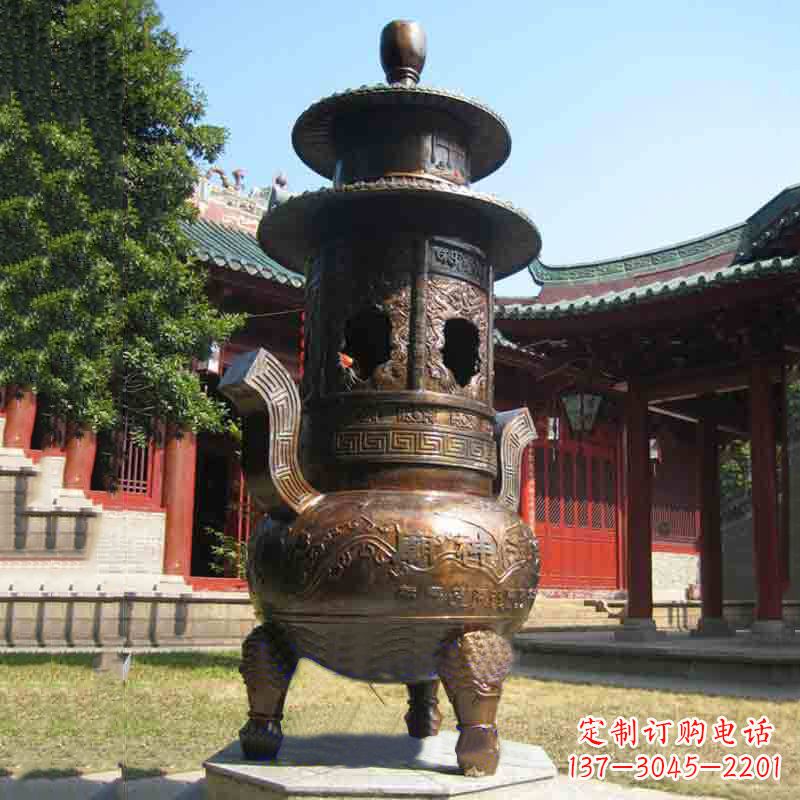 聊城现代铜制香炉铜雕香炉
