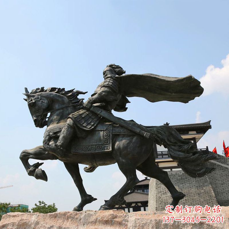 聊城项羽骑马铜雕景观雕塑-景区景点历史名人西楚霸王雕像