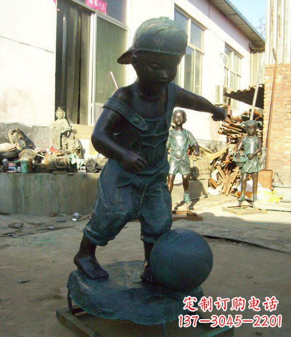 聊城小孩玩耍青铜人物铜雕