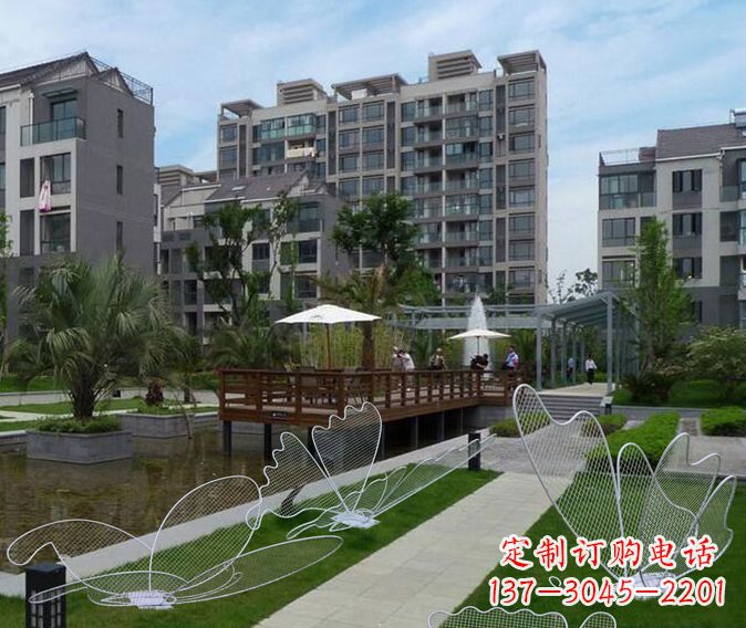 聊城小区不锈钢镂空蝴蝶雕塑