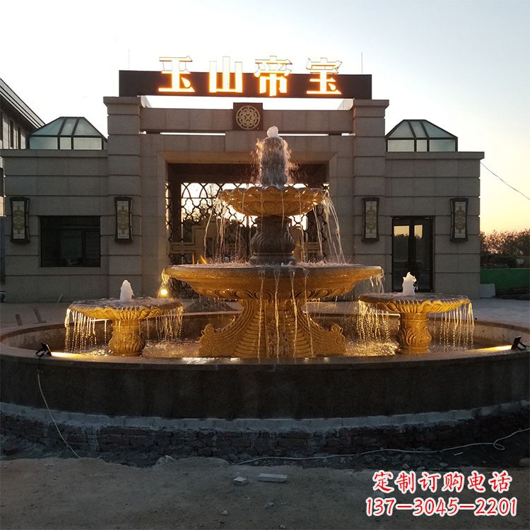 聊城小区广场欧式水景石雕喷泉