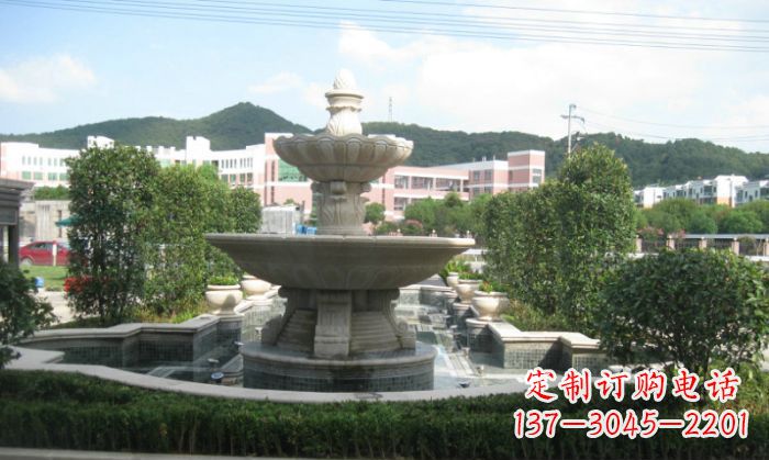 聊城小区景观大理石喷泉石雕 (2)