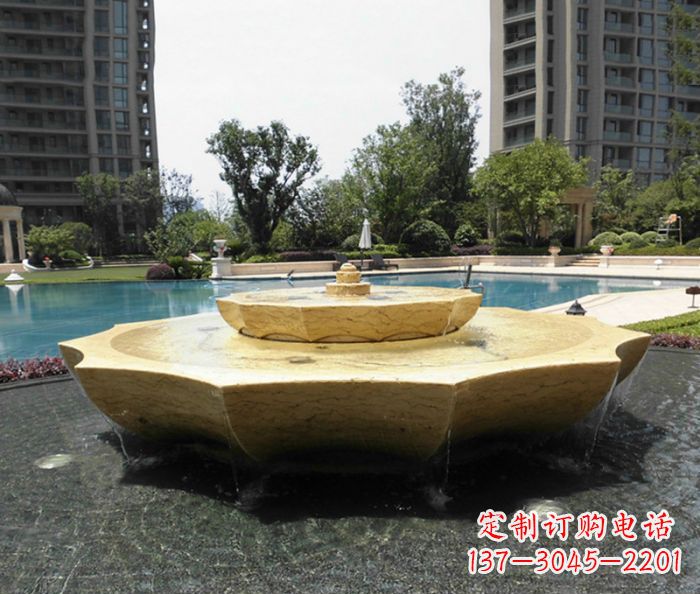 聊城小区景观大理石喷泉石雕 (6)
