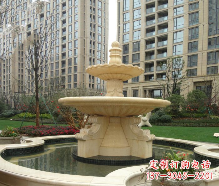 聊城小区景观大理石喷泉石雕 (8)