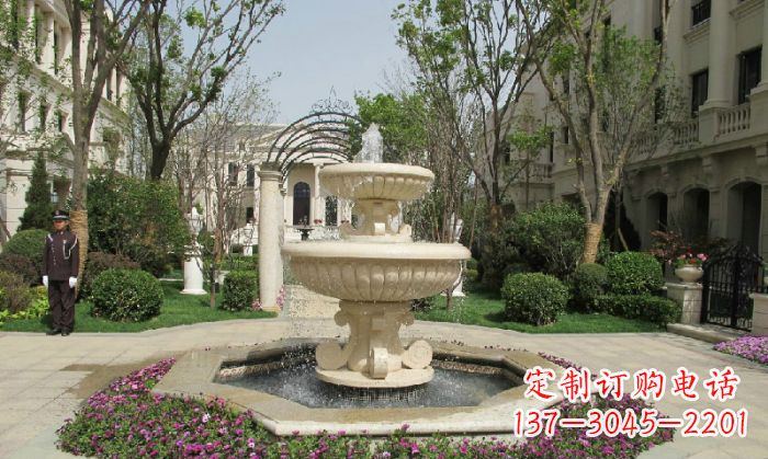聊城小区景观大理石喷泉石雕 (7)
