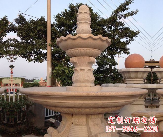 聊城小区景观大型喷泉石雕 (4)