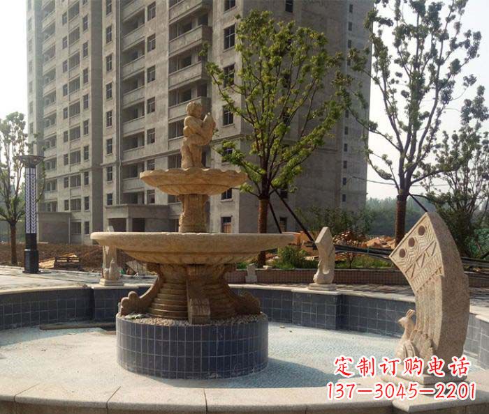 聊城小区景观大型喷泉石雕