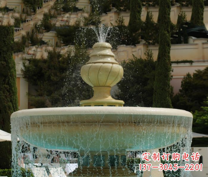 聊城小区景观多层喷泉石雕_2