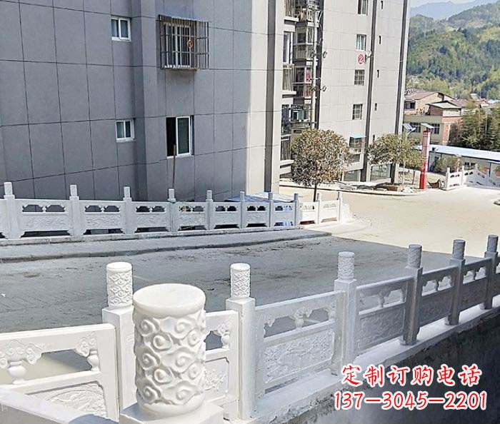 聊城小区景观汉白玉石雕栏板