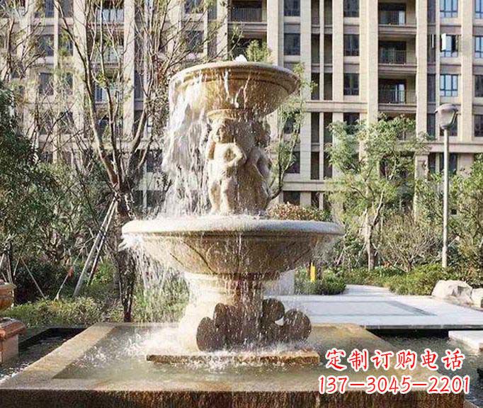 聊城小区景观欧式喷泉石雕 (3)