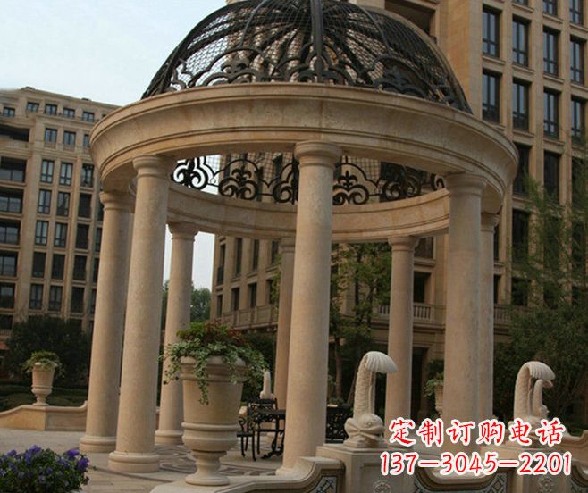 聊城小区景观欧式石雕凉亭