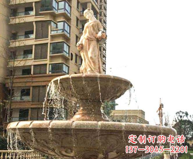 聊城小区景观西方女人喷泉石雕