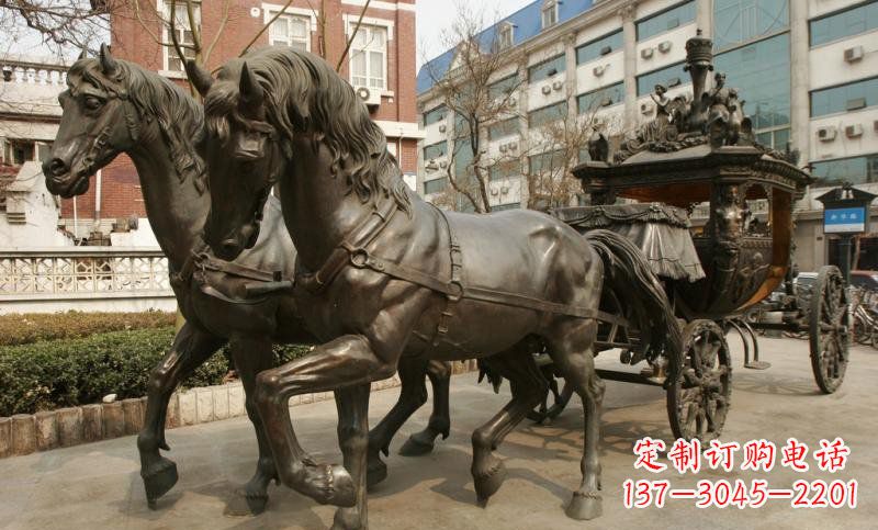 聊城小区欧式马车铜雕