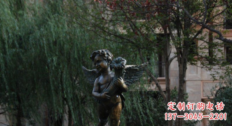 聊城小区欧式小男孩人物铜雕