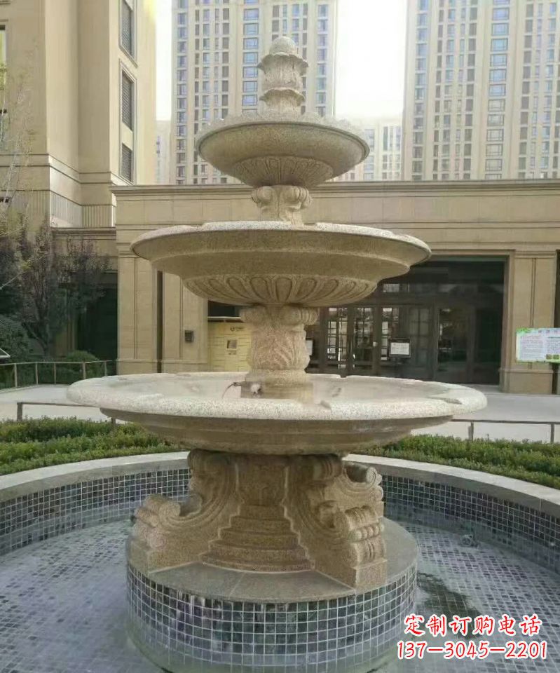 聊城小区喷泉石雕 (2)