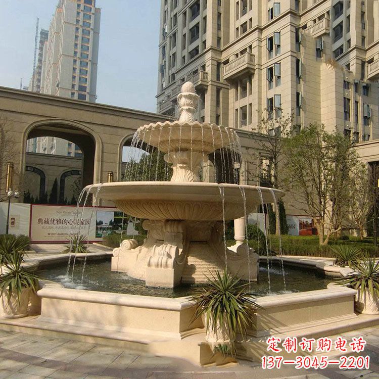 聊城小区庭院石雕欧式喷泉