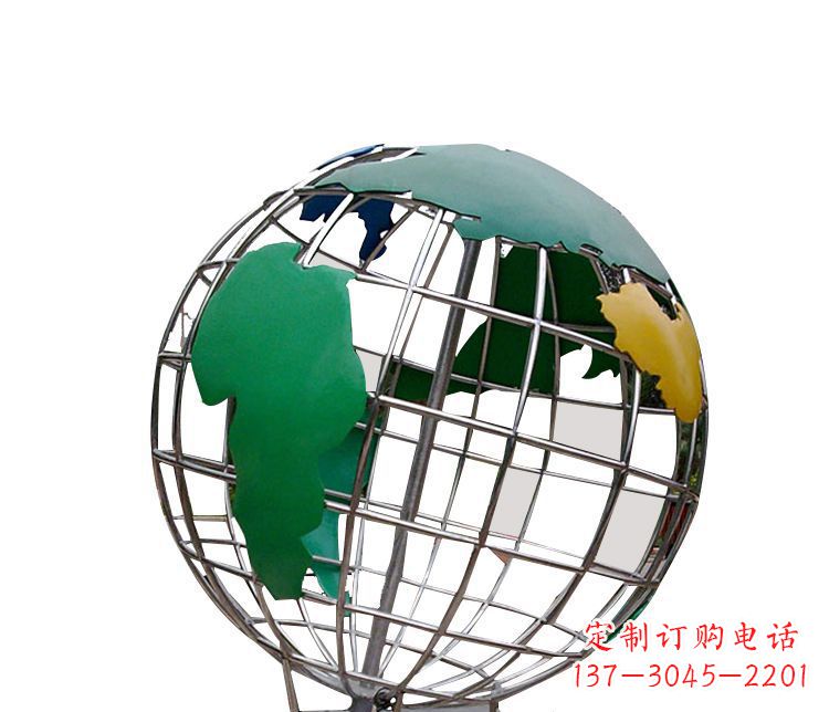 聊城校园不锈钢地球仪摆件雕塑