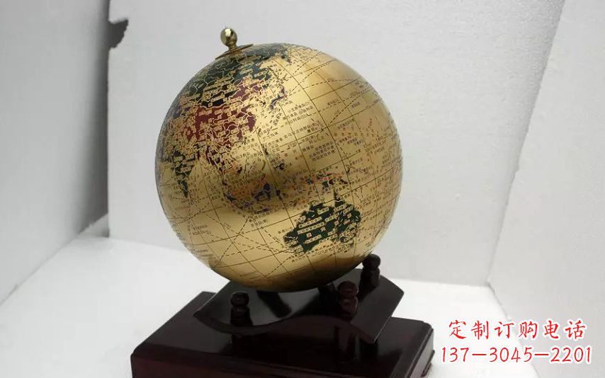 聊城校园不锈钢地球仪雕塑 (3)