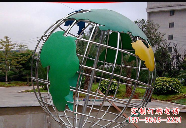 聊城校园不锈钢地球仪造型雕塑