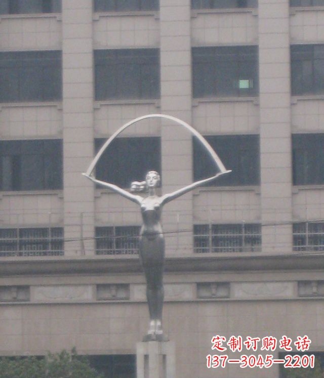 聊城校园不锈钢女孩雕塑