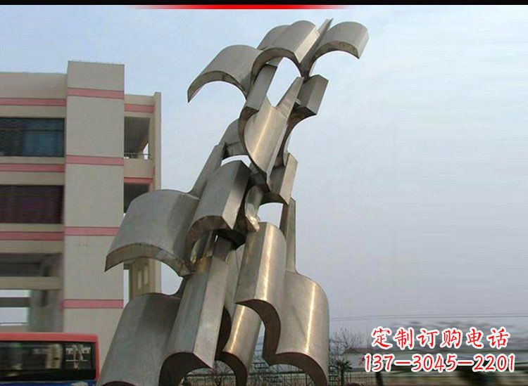 聊城校园不锈钢书本景观雕塑