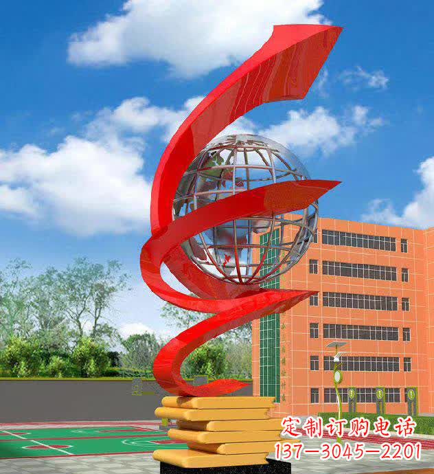 聊城校园不锈钢书籍标志雕塑