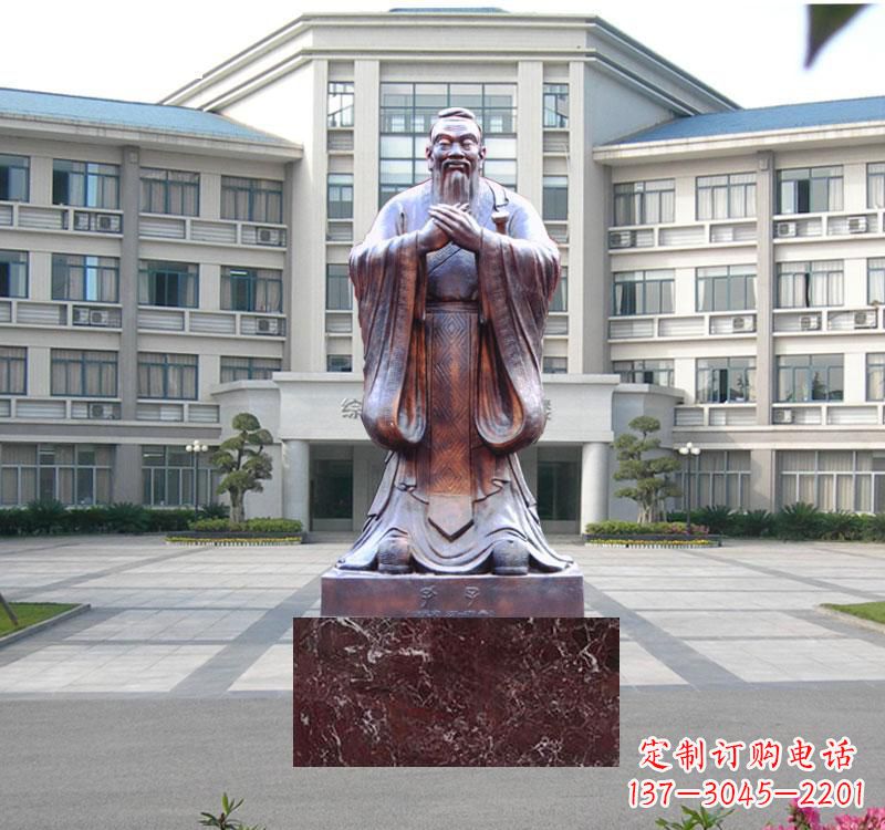聊城校园雕塑孔子 (2)