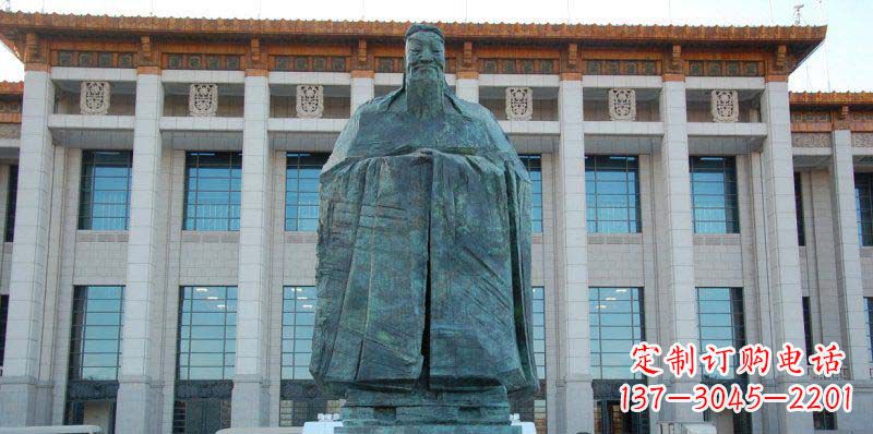 聊城校园孔子景观铜雕