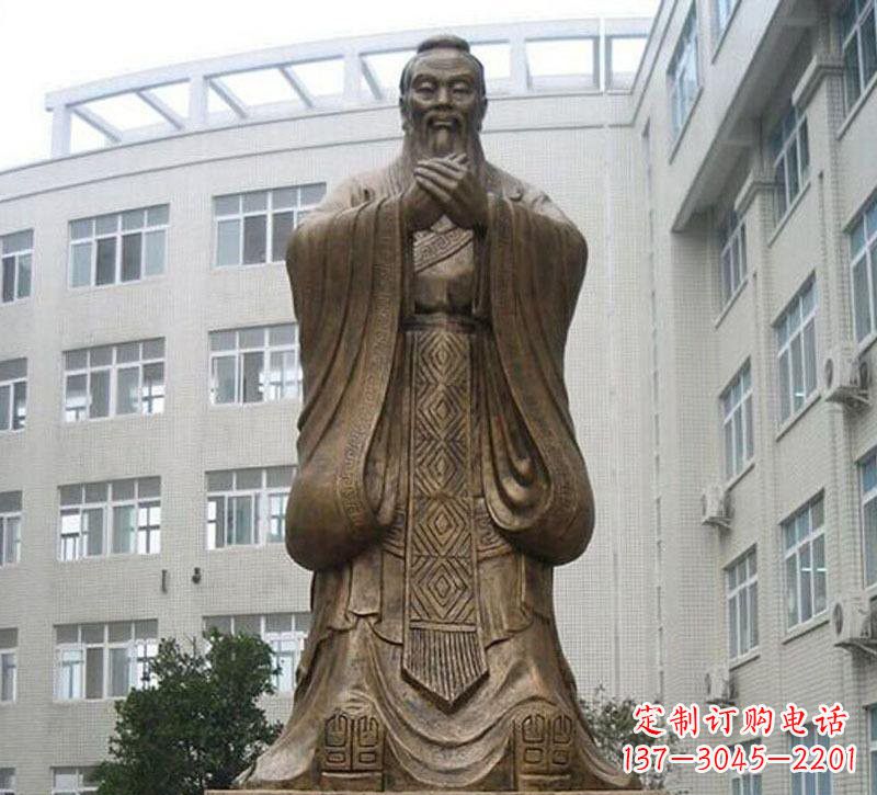 聊城校园孔子铜雕222