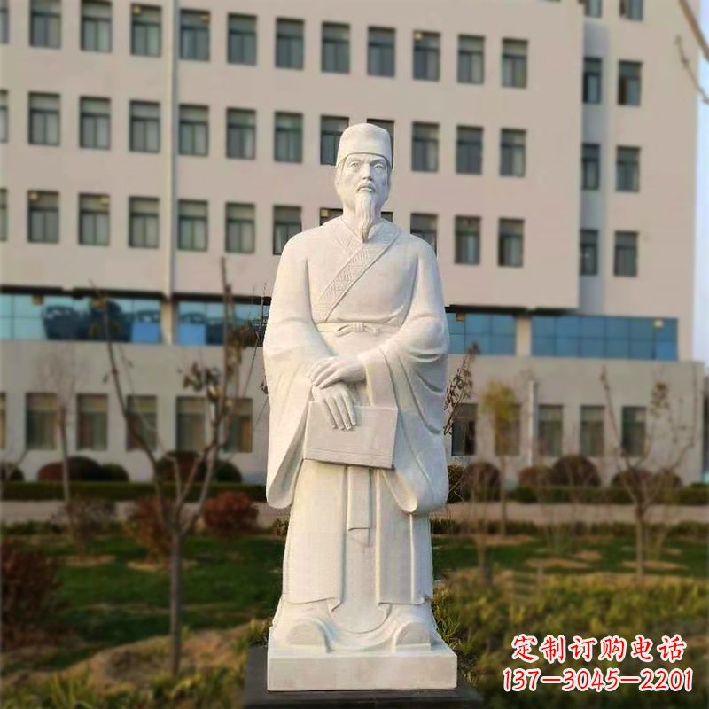 聊城校园名人汉白玉雕塑医院医学院古代著名人物雕像