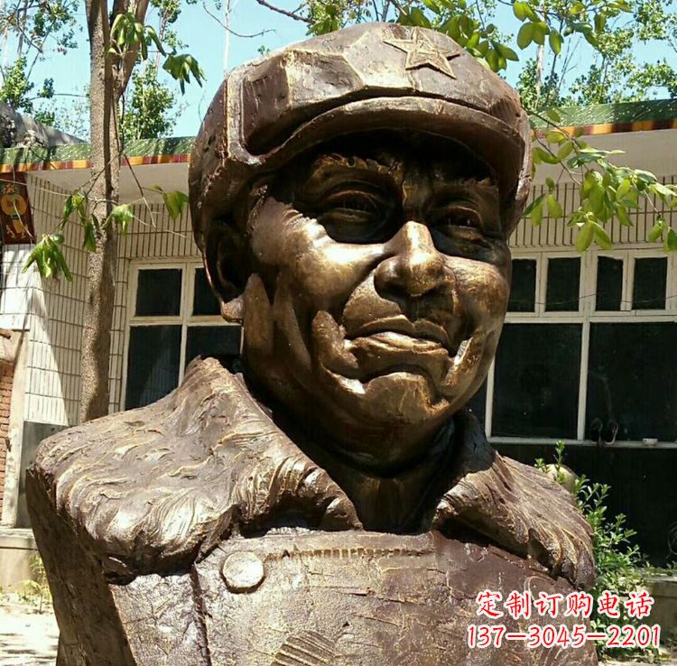 聊城校园名人朱德胸像铜雕