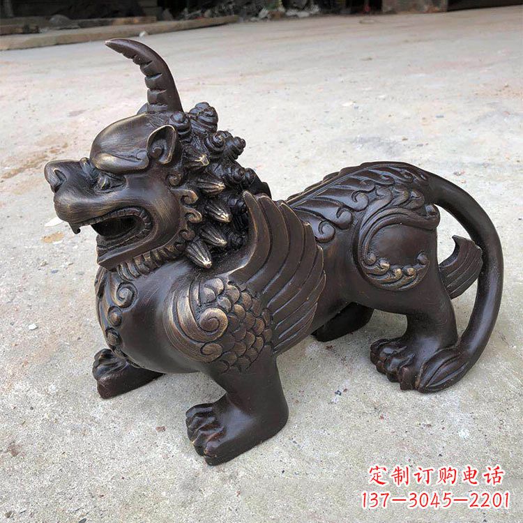 聊城獬豸纯铜铸造雕塑