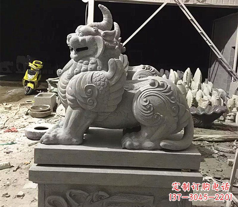 聊城獬豸法院门口石雕