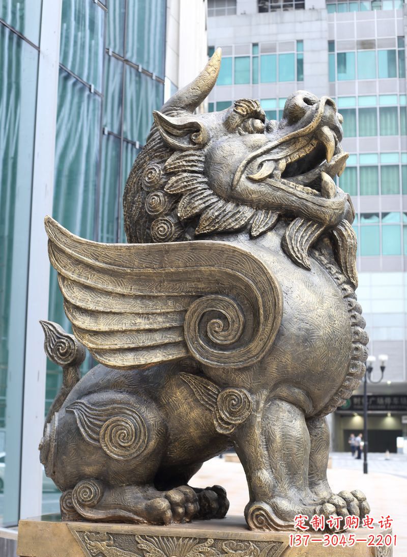聊城獬豸古代神兽铜雕