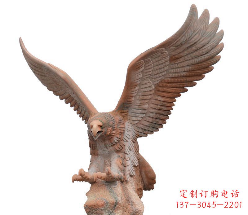 聊城雄鹰展翅石雕