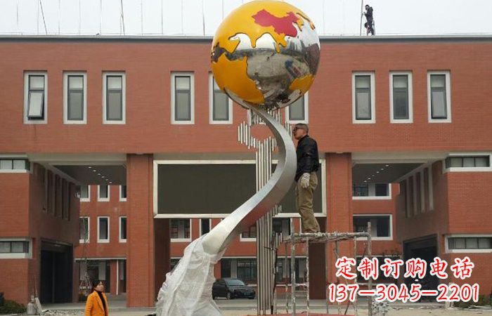 聊城学校不锈钢地球雕塑