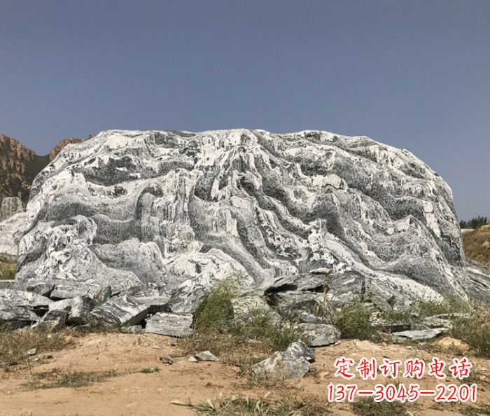 聊城雪浪石假山公园景观石雕 (2)