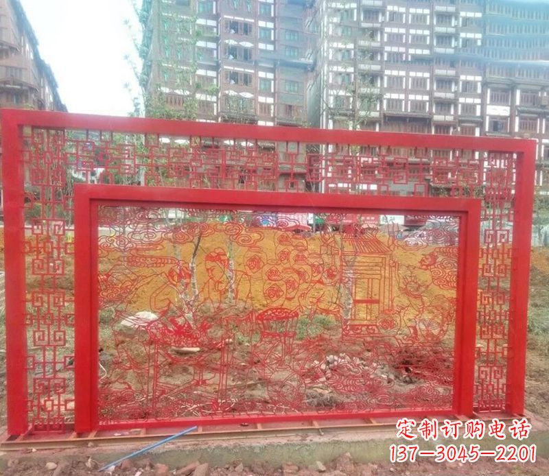 聊城迎春福字剪纸雕塑