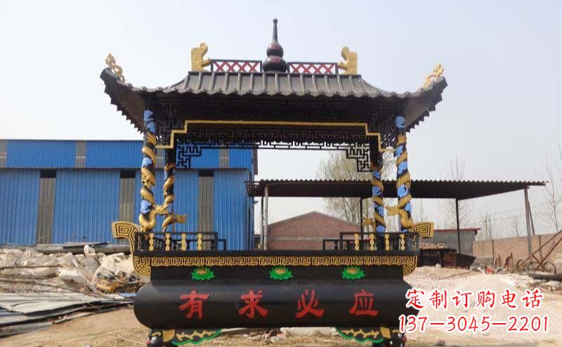 聊城有求必应香炉寺庙铜雕