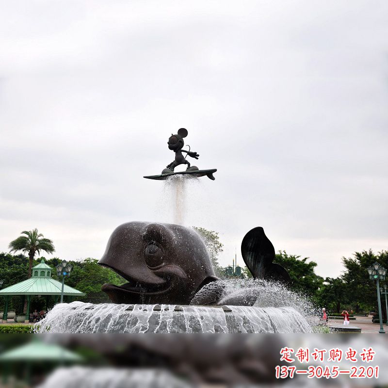 聊城鱼和小孩水景喷泉